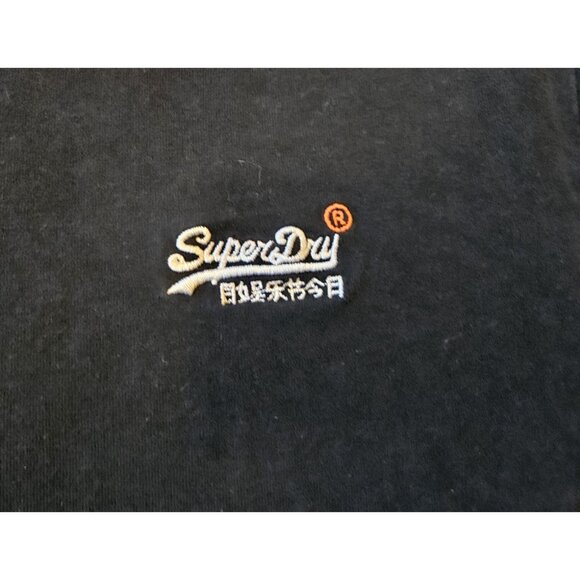 Superdry Long Sleeved Black | Mens Shirt Medium 100% Cotton - Picture 4 of 11